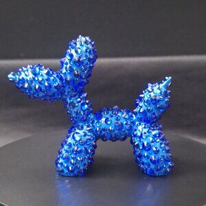 Royal Blue Bedazzled Balloon Dog Statuette, Unique Gift, Home Decor, Bling Dog